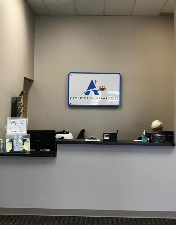 Alverno Laboratories Acrylic Standoff Sign